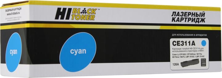 Картридж Hi-Black HB-CE311A, Cyan, для HP LaserJet Pro CP1025/Canon LBP-7010C