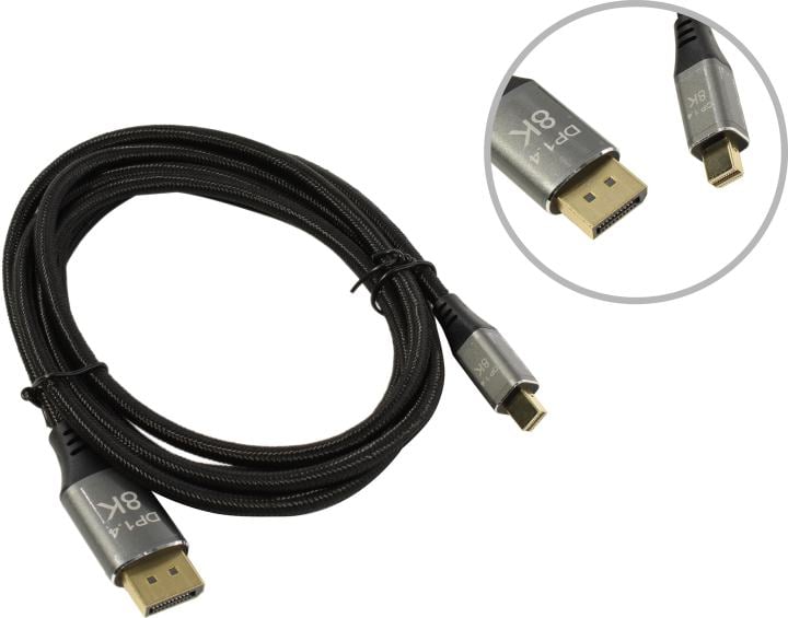 KS-is Кабель-переходник DisplayPort - miniDisplayPort KS-is (KS-570), вилка - вилка, разрешение до 8K ULTRA HD, длина - 2 метра