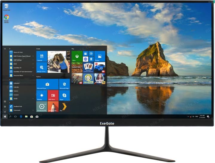 24.5" ЖК монитор ExeGate SmartView EH1500A (LCD, 1920x1080, D-Sub, HDMI,  DP)  <EX297308RUS>