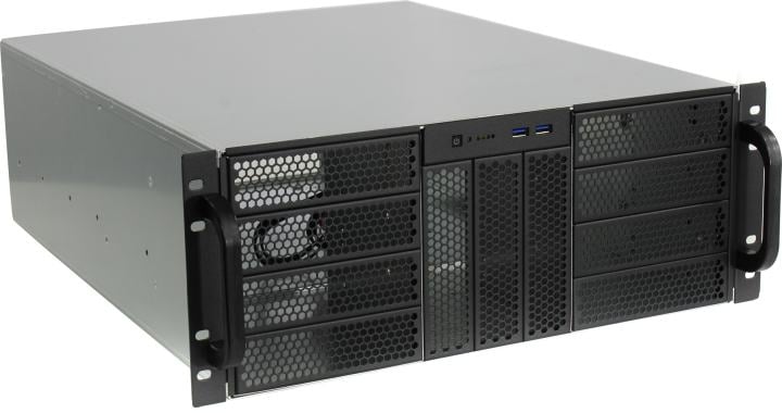 Корпус Procase RE411-D11H0-E-55, 4U, 11x5.25", EATX, глубина 550мм, черный