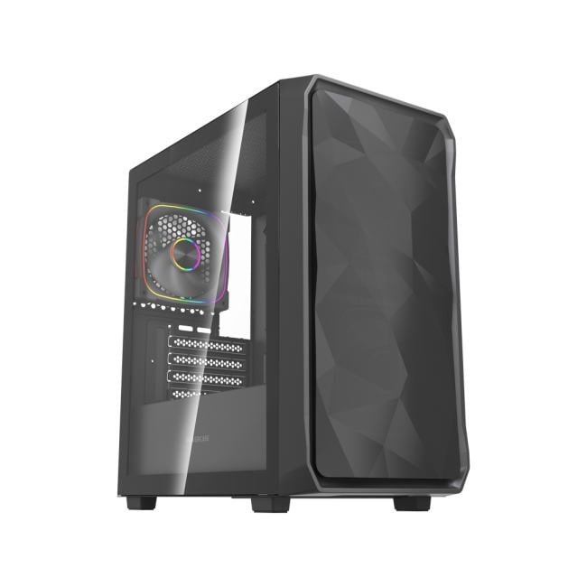 Корпус Powercase CMMSM06B-A3, mATX, TG, 3×120мм ARGB