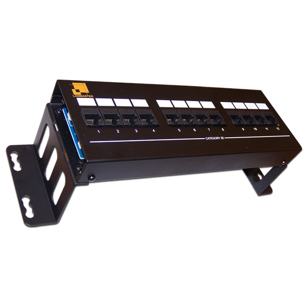 LAN-PPF12U5E/W Патч-панель LANMASTER настенная с фронтальным монтажом 12 портов,  UTP,  кат.5E