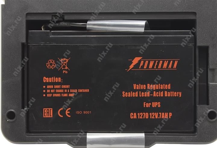 UPS 600VA PowerMAN Brick 600, 6 евро розеток,  защита телефонной линии/RJ45
