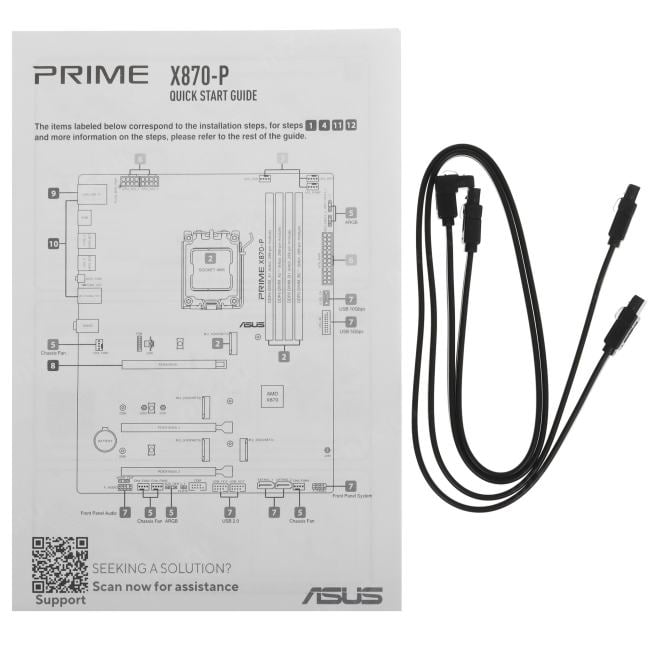 ASUS PRIME X870-P (RTL) AM5 <X870> 4xPCI-E HDMI 2.5GbLAN  SATA ATX 4DDR5