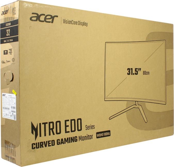31.5" ЖК монитор Acer <UM.JE0CD.302> ED320QUS3bmiipx <Black> (Curved LCD, 2560х1440,  HDMI,  DP)