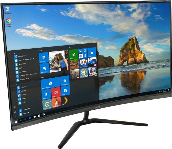 31.5" ЖК монитор Acer <UM.JE0CD.302> ED320QUS3bmiipx <Black> (Curved LCD, 2560х1440,  HDMI,  DP)