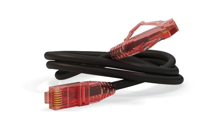 Кабельная сборка Hyperline PC-LPM-UTP-RJ45-RJ45-C5e-2M-LSZH-BK Патч-корд U/UTP, Cat.5e (100% Fluke Component Tested), LSZH, 2м, черный