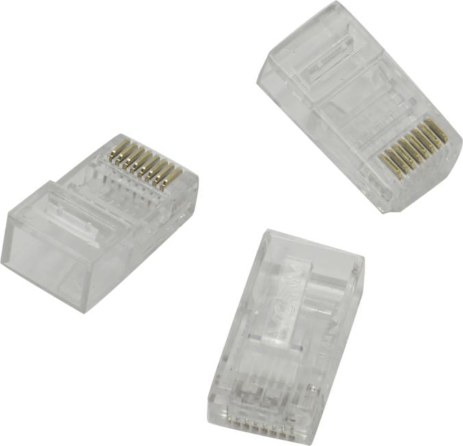 VCOM <NM006-100> RJ-45 Коннектор Кат.6  (уп-ка  100шт)