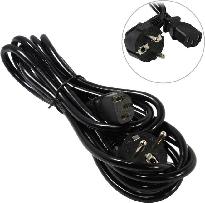 5bites Кабель питания PC210-30A IEC-320-C13 / CEE 7/7 SCHUKO / 220V / 3G*1.00MM / 10A / CCA / 3M