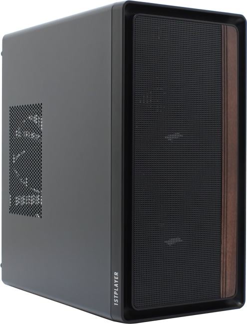 Компьютерный корпус mATX 1STPLAYER WD1 Black WD1-BK-3F без БП, USB 3.0, USB 2.0