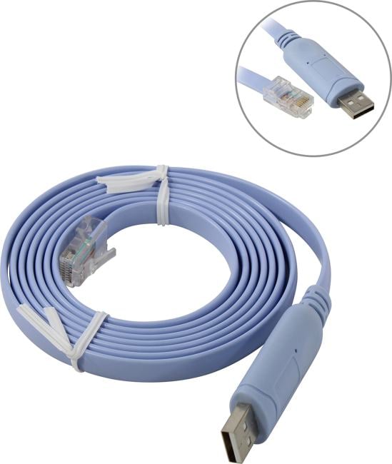 Кабель-адаптер консольный KS-is KS-537U, USB A → RJ45, 1.8 м