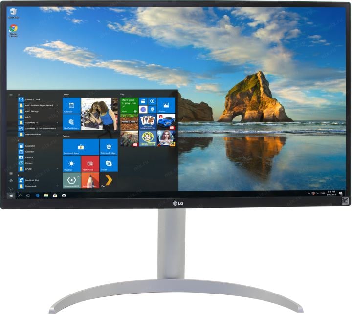 27"    ЖК монитор LG 27UP650-W с поворотом экрана (LCD, 3840x2160,  HDMI,  DP)
