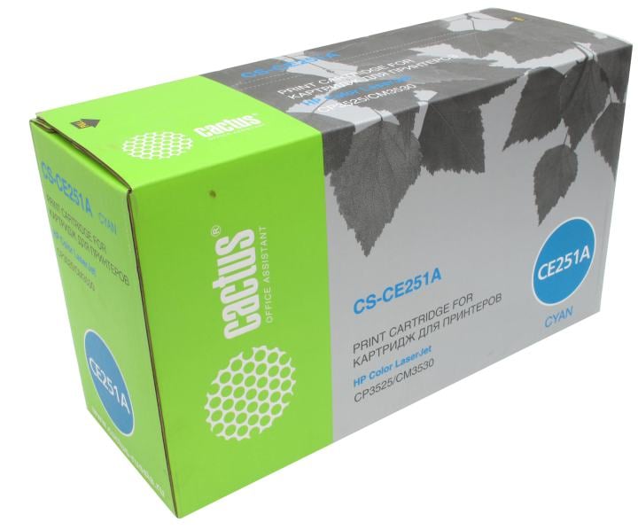 Картридж Cactus CS-CE251A Cyan для HP  Color LJ CP3525/CM3530