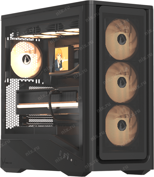 Air Power G9 DUO PA Black корпус Formula V Line Air Power G9 DUO PA Black, ATX, TYPE-C*1,  USB3.0*2,  MESH/GLASS  FRONT PA