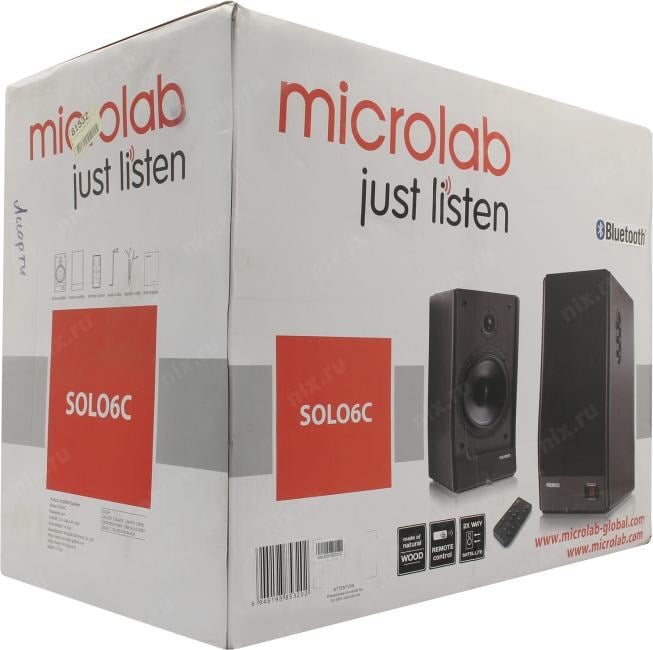 Колонки Microlab SOLO 6С (2x50W,  дерево,  ПДУ)