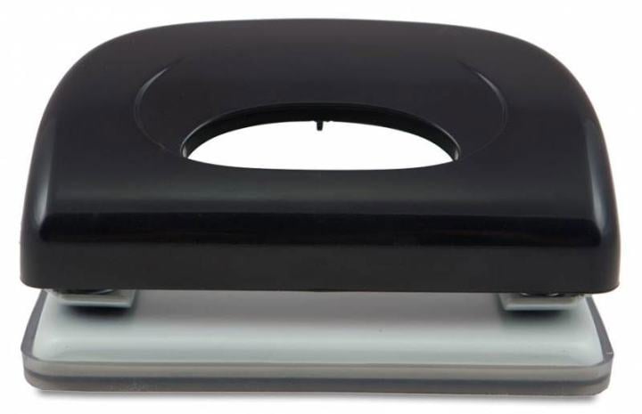 Дырокол Kw-Trio Dolphin 091X9BLACK макс.:10лист. пластик черный  отв.:2 с линейкой