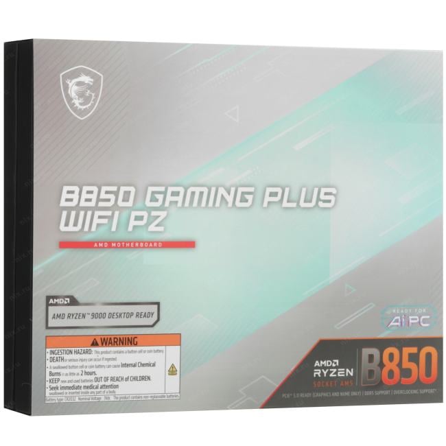 MSI B850 GAMING PLUS WIFI PZ (RTL) AM5 <B850> 4xPCI-E DP 5GbLAN+WiFi+BT SATA  ATX  4DDR5