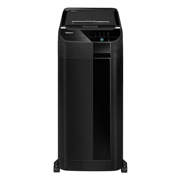 FS-46574 Шредер Fellowes AutoMax  600M черный (секр.P-5)/фрагменты/600лист./83лтр./скрепки/скобы/пл.карты