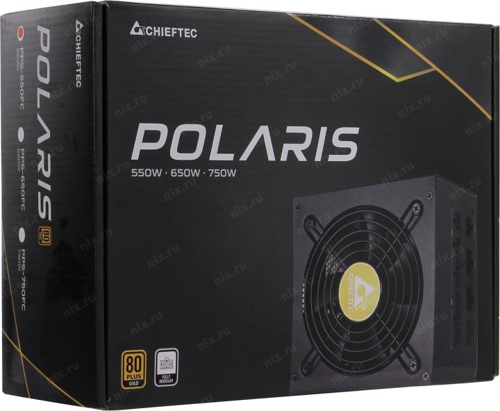 Блок питания Chieftec Polaris <PPS-550FC> 550W  ATX  (24+2x4+2x6/8пин)  Cable Management