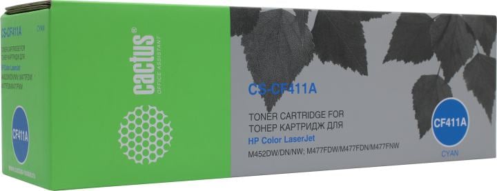 Картридж Cactus CS-CF411A Cyan  для  HP  LJ M452/M477