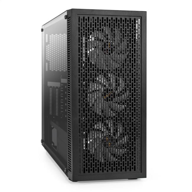 Exegate EX296071RUS Корпус Miditower ExeGate EVO-5001A-EVO800 (ATX, БП EVO800RGB с вент. 12 см, 2*USB+1*USB3.0+HD Audio, черный, 3 вент.12см с RGB подсветкой, боковая панель - закаленное стекло)