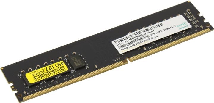 Оперативная память Apacer AU16GGB26CQYBGH, 16 ГБ DDR4, 2666 МГц, DIMM