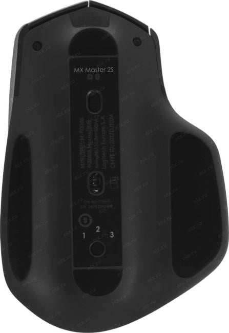 910-007223 Мышь Logitech MX Master 2S черный/серый оптическая (4000dpi) беспроводная  BT/Radio USB (5but)