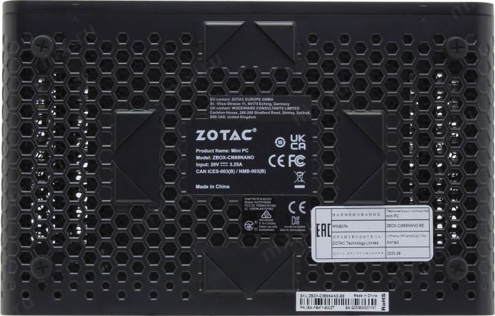 Zotac ZBOX CI669 NANO <ZBOX-CI669NANO-BE> (i7 1355U,HDMI, DP,  2xGbLAN,WiFi,BT,2DDR5  SODIMM)