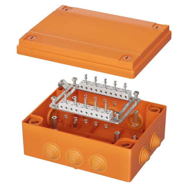 Коробка распред. DKC FSB412004 пласт. FS каб.ввод., клеммн, IP55, 240х190х90 мм, 20р, 450V,  6A,  4  мм2, "Vulcan"