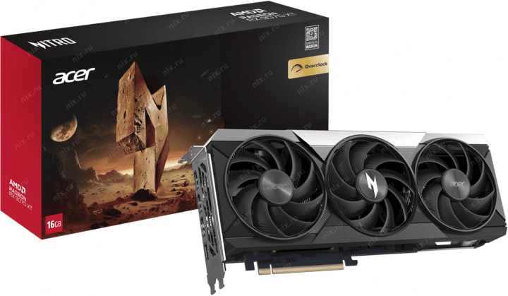 DP.Z4DWW.P01 Acer RX9070XT NITRO OC 16GB GDDR6 256bit 3xDP  HDMI 3FAN RTL