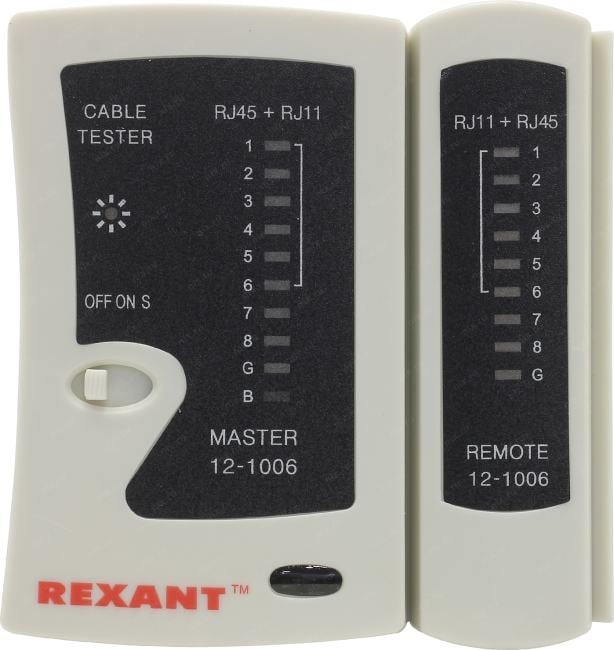 Rexant (12-1006) Тестер кабеля RJ-45+RJ-11 (HT-C004) (TL-468)