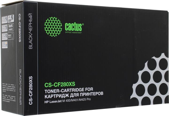Картридж Cactus CS-CF280X(S) для  HP LJ M400/401/425