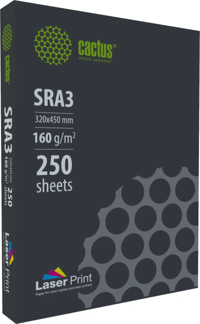 Бумага Cactus CS-LPSRA3160250  SRA3/160г/м2/250л./белый  для  лазерной печати