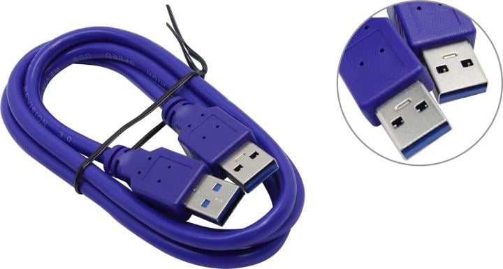 <078026> Кабель USB3.0 Am < - > Am 1.0м, Cablexpert (синий, в упаковке) [CCP-USB3-AMAM-1M]