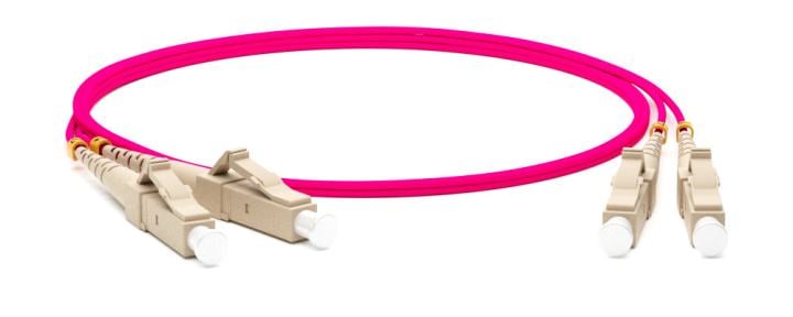 Hyperline <FC-D2-504-LC/PR-LC/PR-H-20M-LSZH-MG> Patch cord ВО, LC-LC, duplex,  MM 50/125 20м
