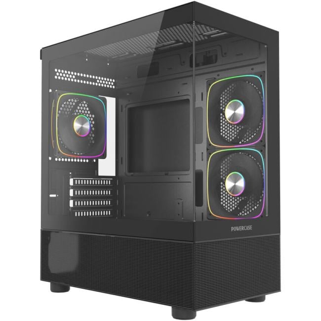 Корпус PowerCase CVMBM2-A3, mATX, 3×120мм ARGB PWM, стекло