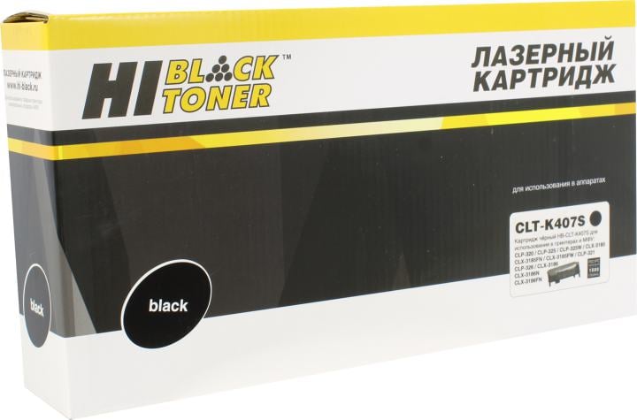 Тонер-картридж Hi-Black (HB-CLT-K407S) для Samsung CLP-320/ 320n/ 325/ CLX-3185, Bk, 1,5K