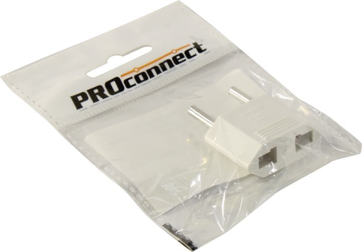 Сетевой переходник плоский "Тефаль" PROconnect, белый, индивидуальная упаковка, 1 шт.