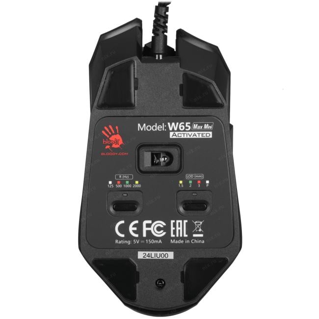 Bloody Gaming Mouse <W65 Max Mini Stone Black>  (RTL) USB 7btn+Roll