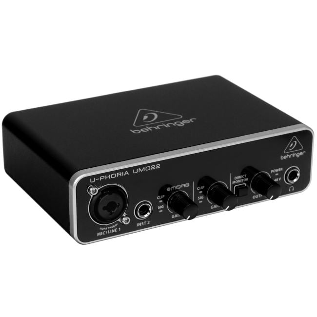 Аудиоинтерфейс Behringer UMC22, 2in/2out, USB, 24Bit/48кГц