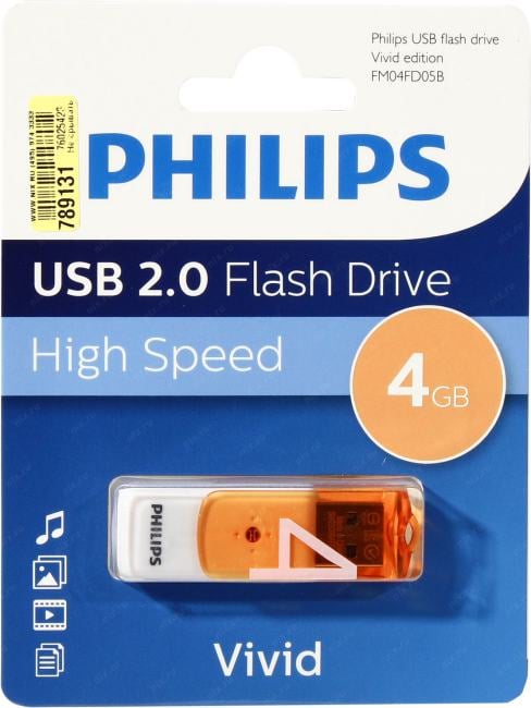 Philips Vivid <FM04FD05B/97> USB2.0 Flash  Drive 4Gb (RTL)