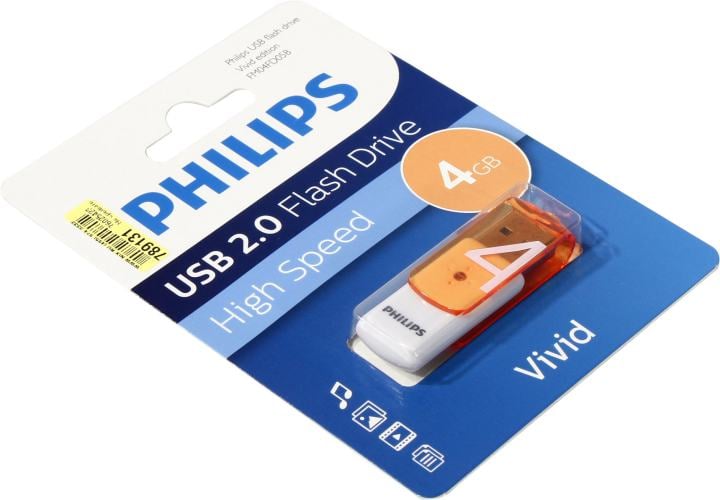 Philips Vivid <FM04FD05B/97> USB2.0 Flash  Drive 4Gb (RTL)