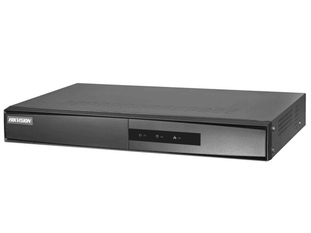 Видеорегистратор IP Hikvision DS-7104NI-Q1/M(C), 4-канальный. Входящий поток 40 Мбит/с, исходящий 60 Мбит/с; 1 SATA до 6 ТБ.