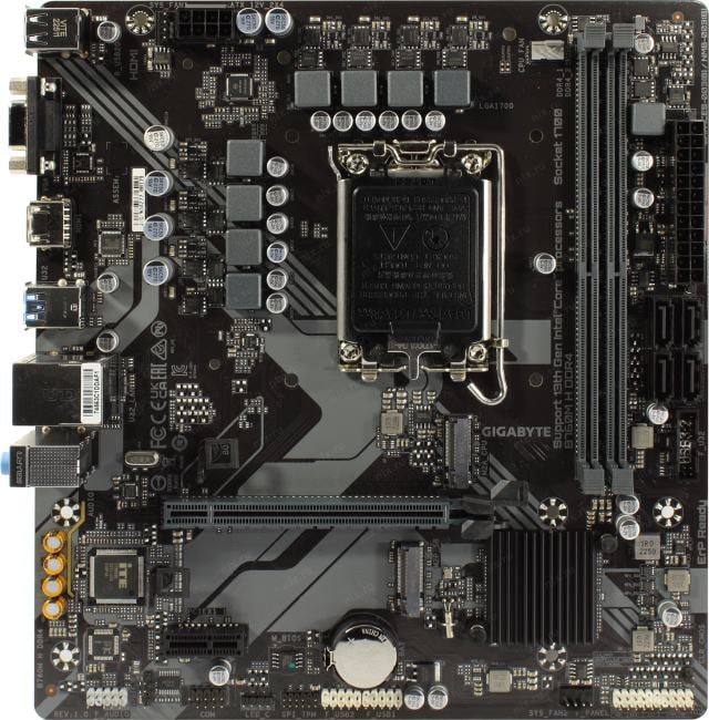 GIGABYTE B760M H DDR4 (RTL) LGA1700 <B760> PCI-E Dsub+HDMI GbLAN SATA  RAID MicroATX 2DDR4