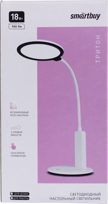 Smartbuy <SBL-DL-18-r-w> Настольный светильник(900 люмен,  4000K, 18Вт, 100-240В)