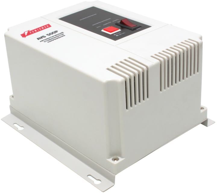 Стабилизатор Powerman AVS 500 P  (вх.110-260V, вых.220V ± 8%, 500VA, 2  розетки  Euro)