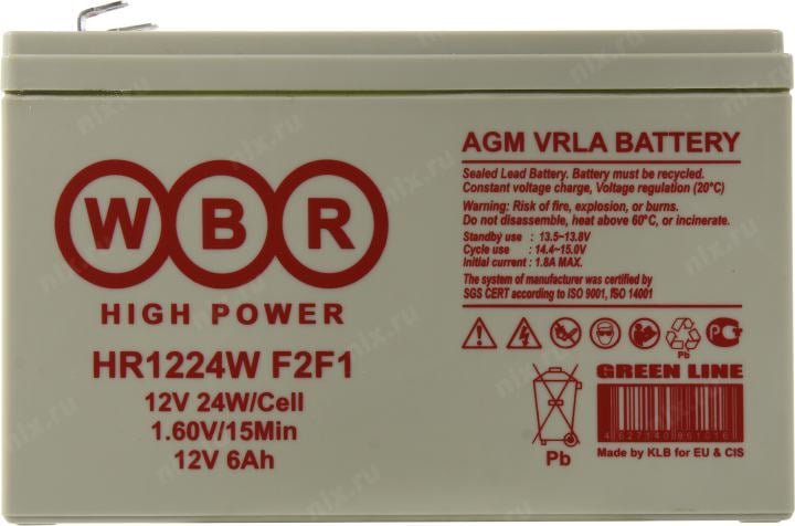 Аккумулятор WBR HR1224W F2F1  (12V,  6Ah)