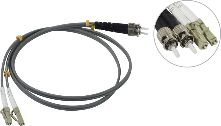 Патч-корд волоконно-оптический TopLAN DPC-TOP-OM1-LC/P-ST/P-3.0 дуплексный, LC/PC-ST/PC, MM 62.5/125, 3.0 м