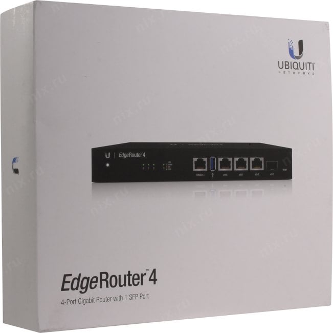 UBIQUITI <ER-4> EdgeRouter (3UTP 1000Mbps,  1SFP,  1USB)