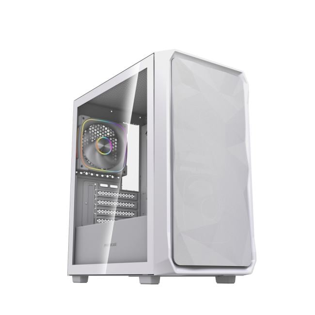 Корпус Powercase CMMSM06W-A3, mATX, TG, 3×120мм ARGB, белый